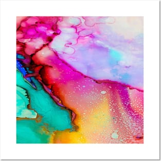 Iridescent soap bubbles candy colors Posters and Art